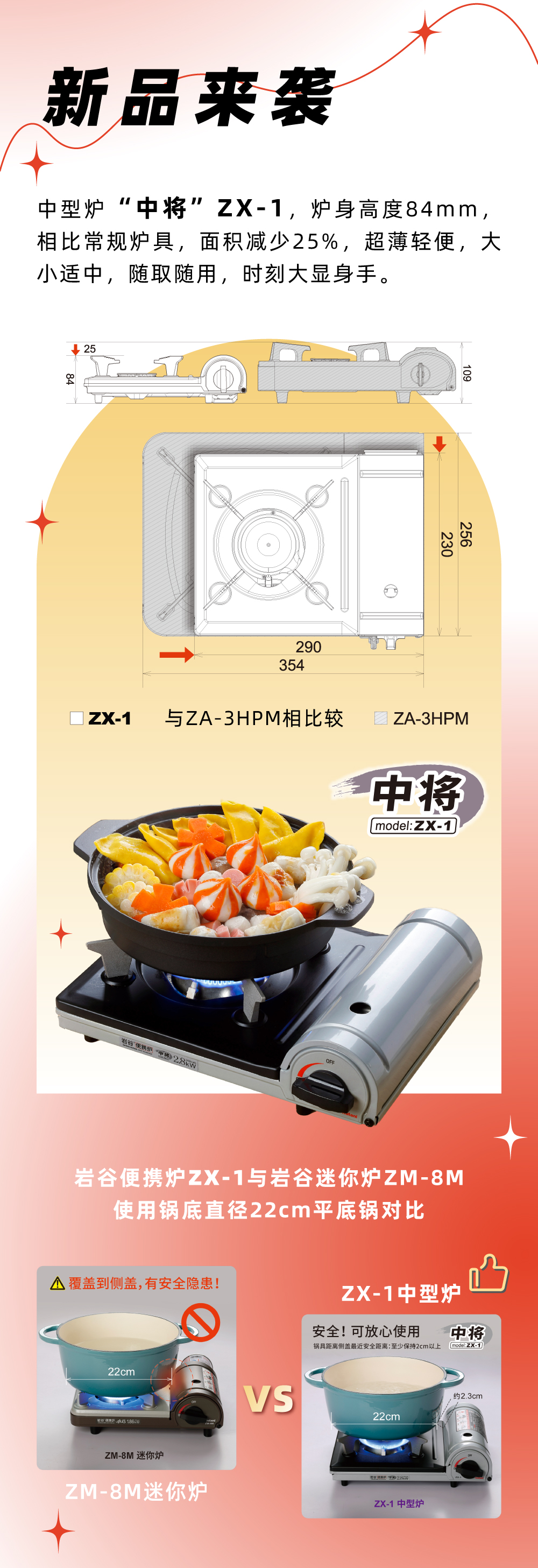 华体会官方版网站登录入口便携炉ZX-1，炉身高度84mm，相比常规炉具，面积减少25%，
超薄轻便，大小适中，随取随用，时刻大显身手。